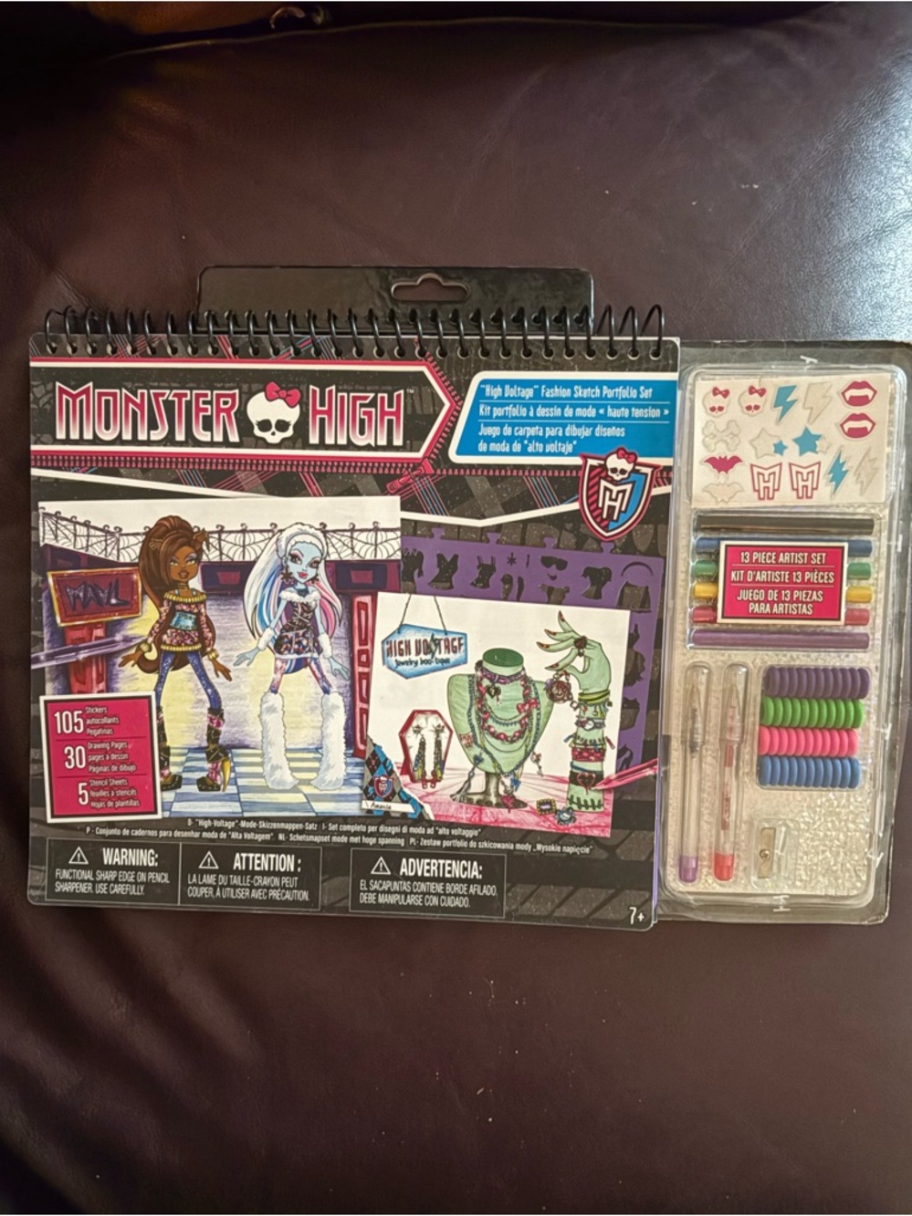 Original unused unopened Monster High Freaky Fusion Sketch Portfolio Set RARE